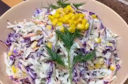 طرز تهیه سالاد کلم فوری و آسان