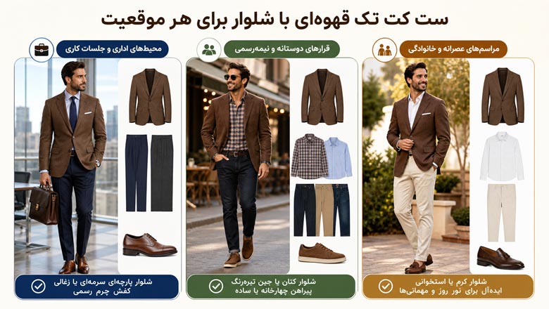 کت قهوه ای برای هر موقعیت