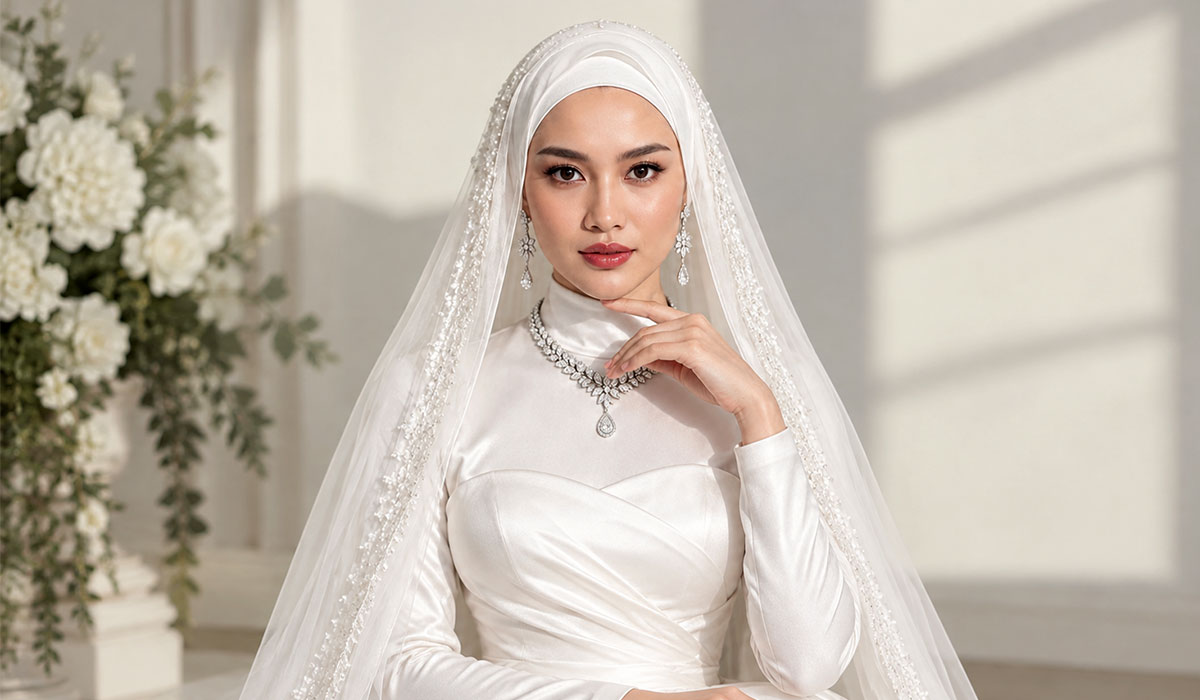 گردنبند برای لباس عروس دکلته